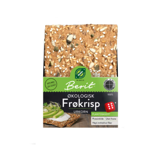 Frøkrisp Crispbread Organic 170g Berit - Frøkrisp Knekkebrød Økologisk